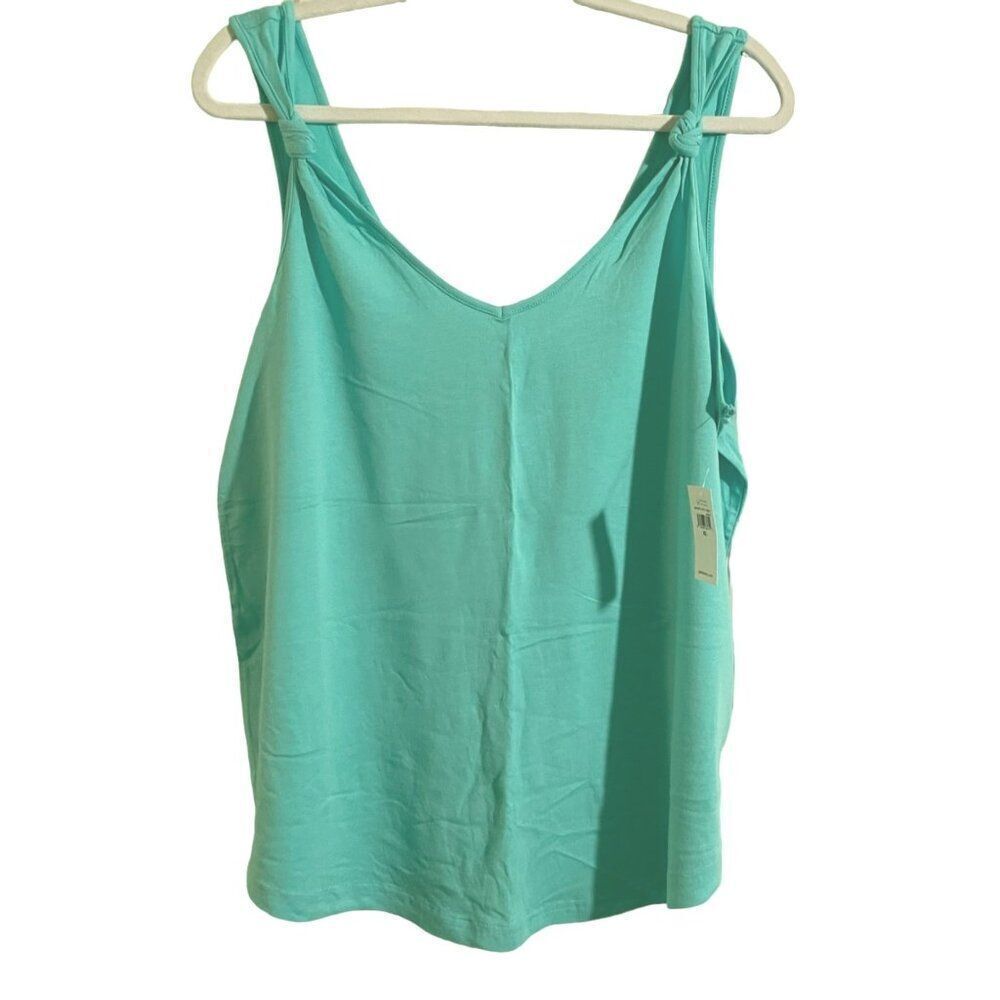GAP Women's XL Aqua Glaze Sleeveless Knot Tank Top, NWT